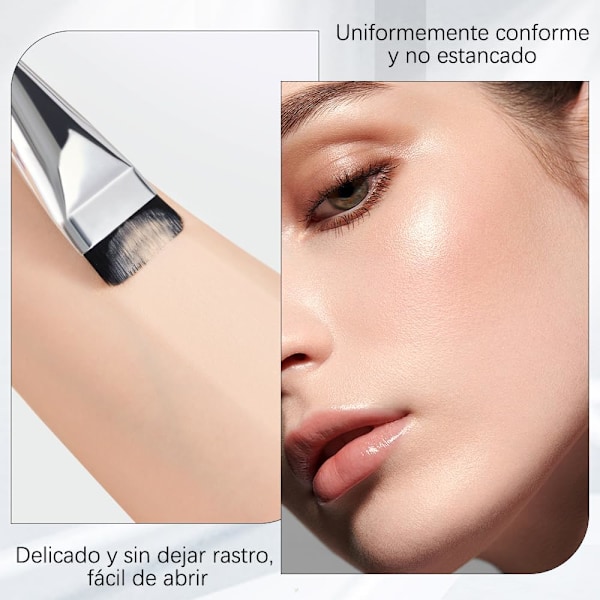 Flad Foundation Brush, 3 stk. Foundation Brushes, Ultra Tynde Fladde Makeup Pensler, Makeup Brush