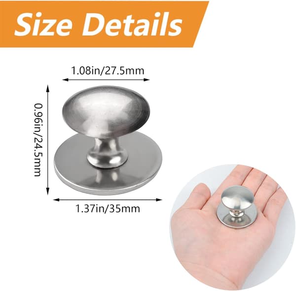 4 stycken (Silver, 35mm*25mm) rostfria lådhandtag