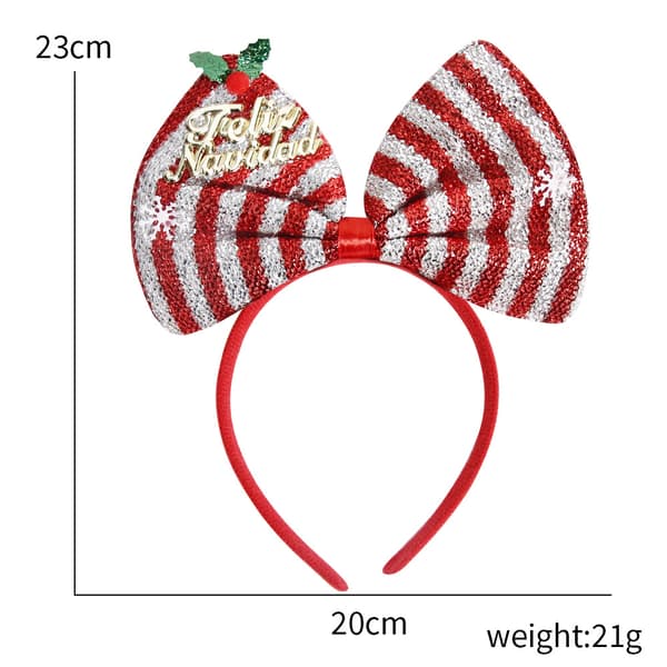 Julklappsfjärilsknyte hårband snöflinga pannband