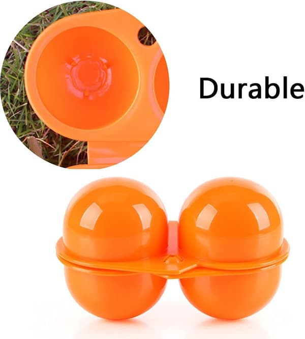 2 stk (Oransje+Blå) Bærbar Egg Oppbevaringsboks Eggbeskyttelse