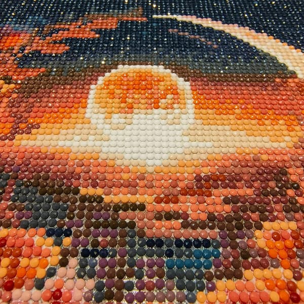 Diamantmaleri til voksne, 30x40cm måne rose diamantmaleri