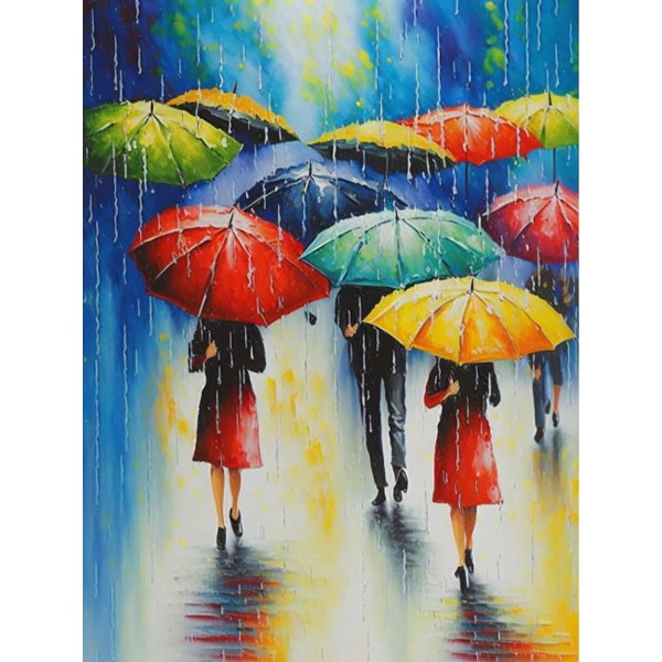 5D Diamond Painting Couple, Diamond Embroidery Street, Diamond