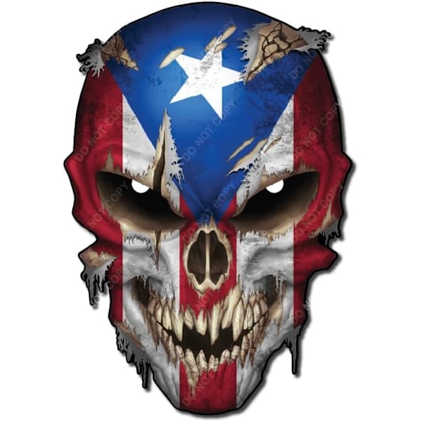 Puerto Ricansk Landsflagsskaldeklæbesticker med Reflekterende Øjne Amerika Puerto Rico Stolthed Dekaler til Biler Lastbiler