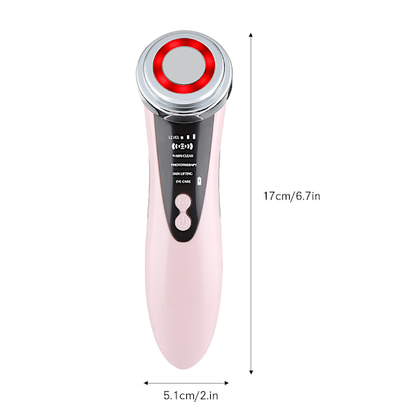 1 Styck Rosa Ljusföryngrande Skönhetsinstrument Bärbar