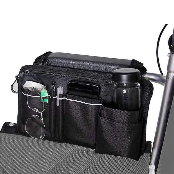 Rullestolarmrest Tilbehør, Walker Side Bag Oppbevaring Rullestolveske For Walker, Rollator, Elektrisk Scooter