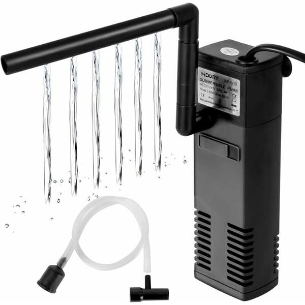 Akvarievattenflödesfilter 4W 600L/H Akvarieinternt filter 60L