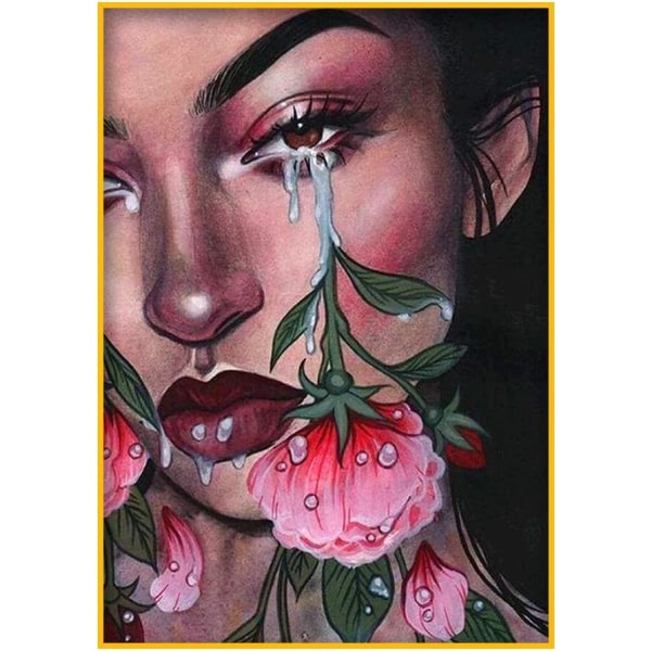 DIY 5D Diamond PaintingRose Tears with Cross Stitch Embroidery