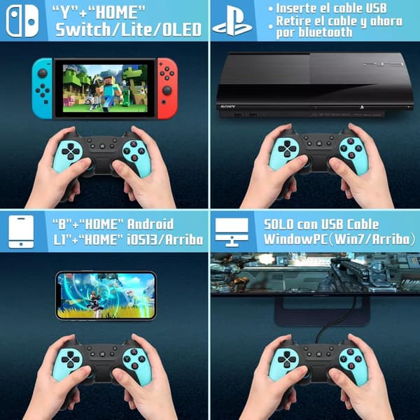 Kontroller til Nintendo Switch, Pro Controller Switch Trådløs til Nintendo Switch/Lite/Oled/PC, Game Controller