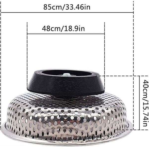 Vaskesil, afløbsstop i rustfrit stål, vaskestop hul sil til køkkenvask reservedele diameter 85mm（2 stk）
