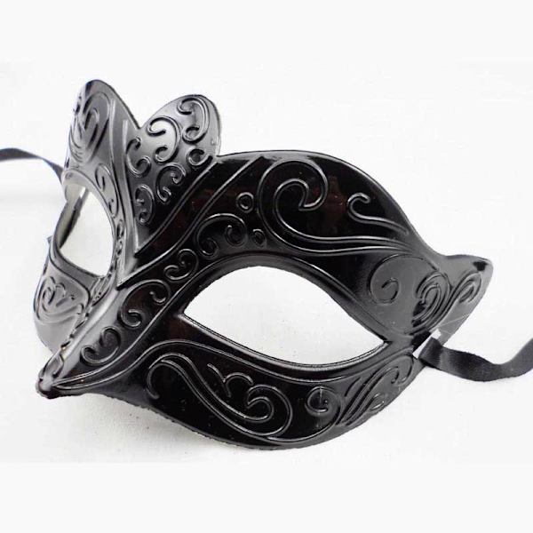 Glitter Venedig Maske Midnatts Sort Venedig Maskerade Venedig