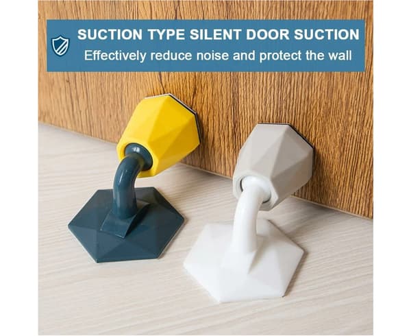 2 Pak Silent Dørstoppe med Silikon Bumper Design Punch-Free