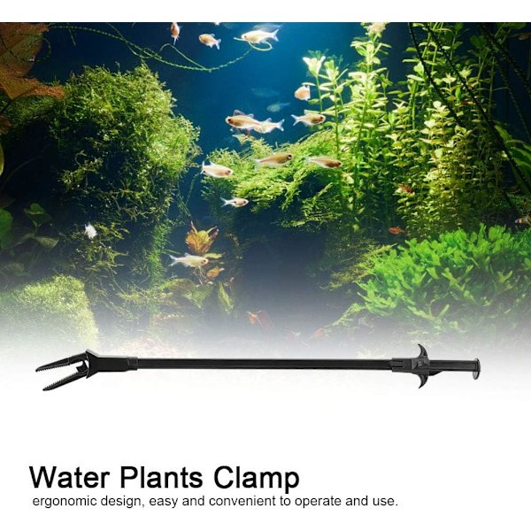 1 stk. 50 cm akvarie tang, akvarie fiskebeholder lang håndtak