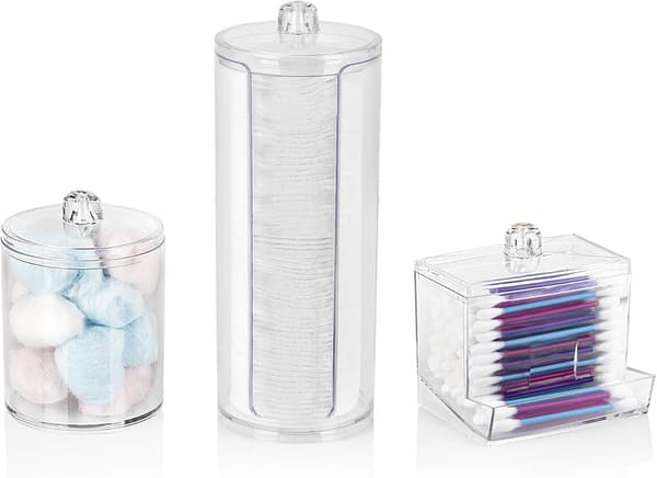 3 st Makeup-organisatör - Bomullsrondellshållare och Multifunktionell