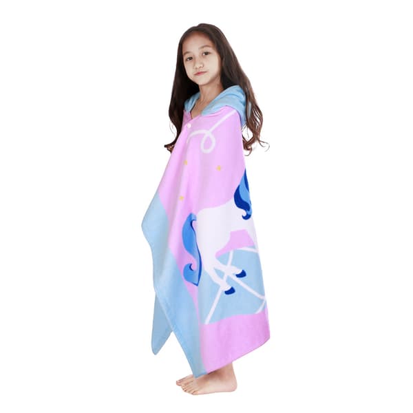Barn Badehåndkle, Barn Hette Badehåndkle Poncho Super Absorberende