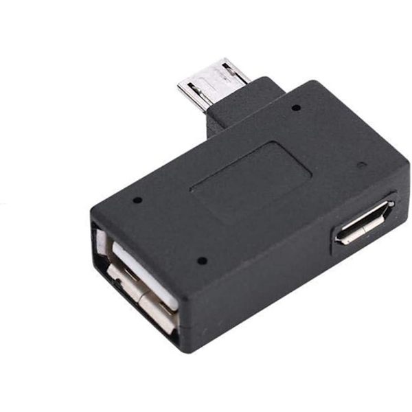 TG-adapter, 90 graders USB-port adapter, Micro OTG-kabel 2-pack Kompatibel med Firestick 2:a generationen, 3:e generationen och
