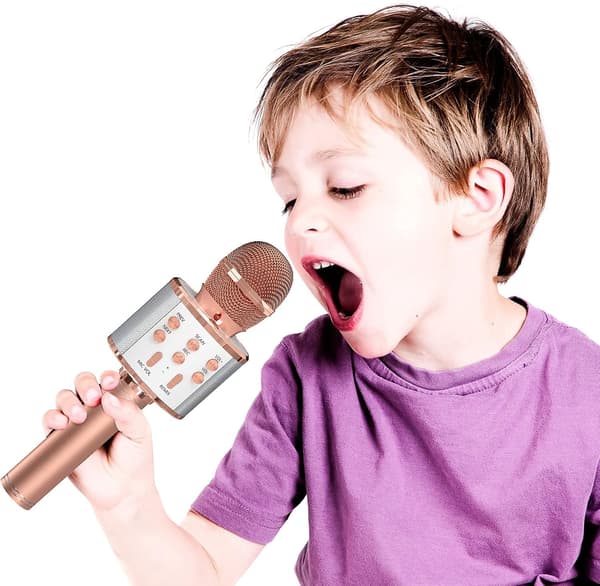 2 stk. Karaoke-mikrofon til børn, trådløs Bluetooth-karaoke-mi