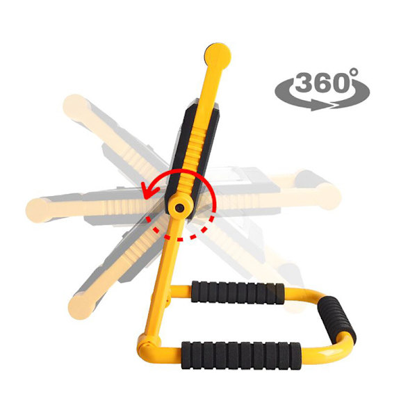 COB arbejdslys med indbygget batteri, USB-opladning, 360° foldbar