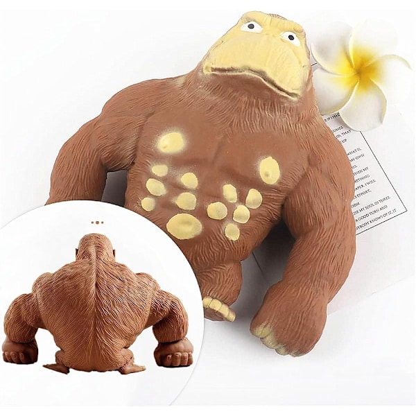 Stretchig lim-sandfylld gummigorilla, latexgorilla mjuk deko
