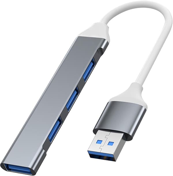 Multi USB Port Splitter, 4 Port USB Hub 3.0, 1 stk.