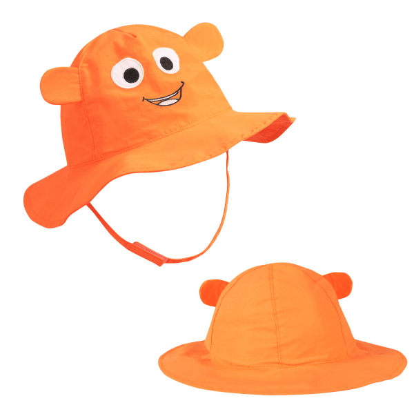 Orange Cartoon - Baby Solhatt Unisex Vikbar Anti - UV Sun
