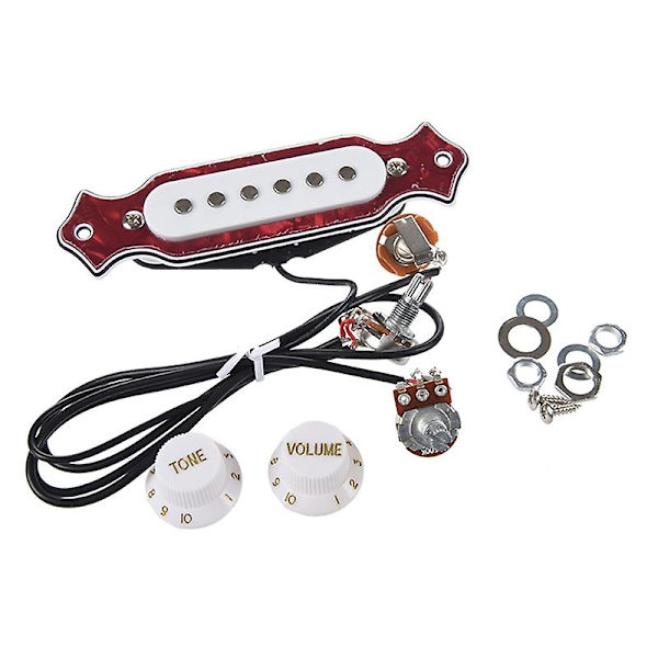 Enkel spole gitarr ljudhål pickup för elektrisk cigarrlåda gitarr ukulele