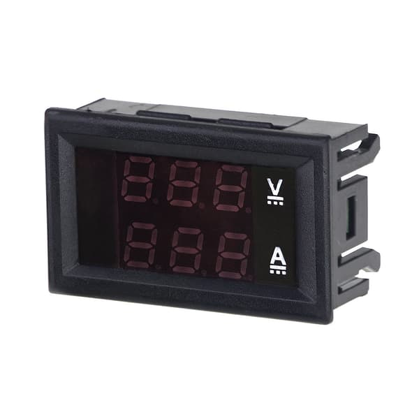 1 stycke (röd och blå 10A) DC0-100V 10A LED DC dubbel display