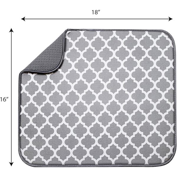 2-pack Mikrofiber Torkmatta för Diskställ, Absorberande Torkmatta