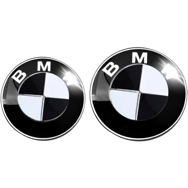 2 kpl Auton Embleemit 82 mm + 74 mm, Konepellin Embleemin Vaihto