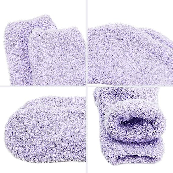 5 Par Dam Varma Super Mjuka Plyschstrumpor Vinter Fluffiga