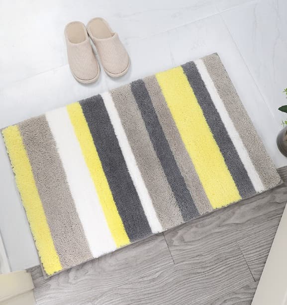 Badeværelsesmåtte 40*60cm gul, badeværelsesgulvmåtte absorberende