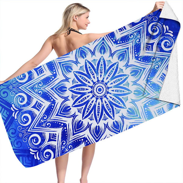 Stor Mikrofiber Strandhandduk, Extra Stor 160 x 80cm, Boho