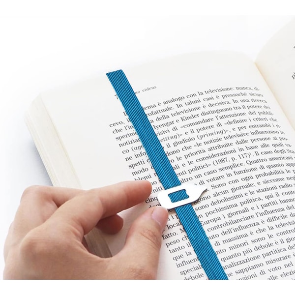 1 bokmärke - Elastiska bokmärken är perfekta för alla böcker (blå)
