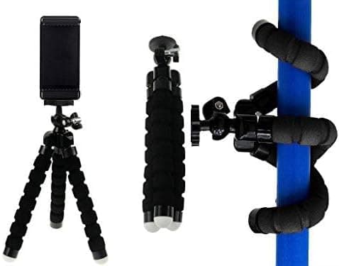 Telefonstativ, Fleksibelt Stativ for iPhone og Android, Bærbar Lite Stativ med Telefonklips for Videoinnspilling/Vlogging