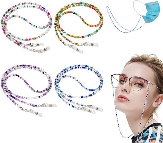 Glaskedja, 4 glaskedjor för kvinnor, sportglaskedja