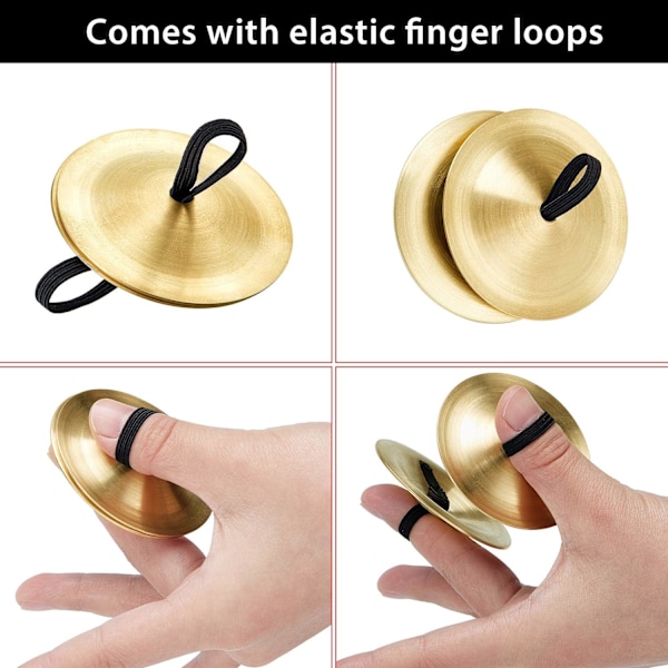 6 stk. Percussion instrument Orff ren kobber undervisningshjælpemidler