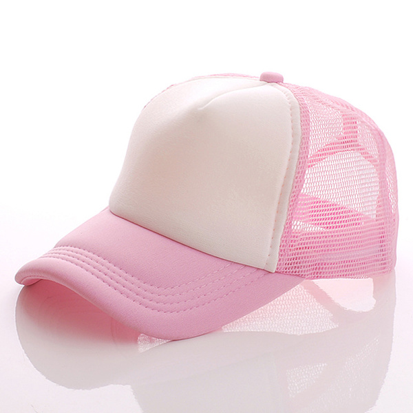 Broderet solskærm ande-tunge hat, glat plade mesh hat,