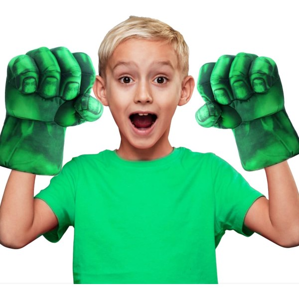 Pair of Giant Hulk Boxing Gloves - Superhero - Children's Toy - F