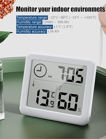 Digital Termometer-Hygrometer (Vit) Inomhus Rumstermometer