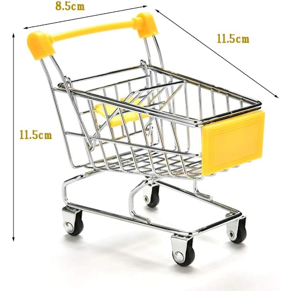 5 stk. Mini indkøbsvogn, Mini supermarkedshåndvogn, Indkøbsvogn