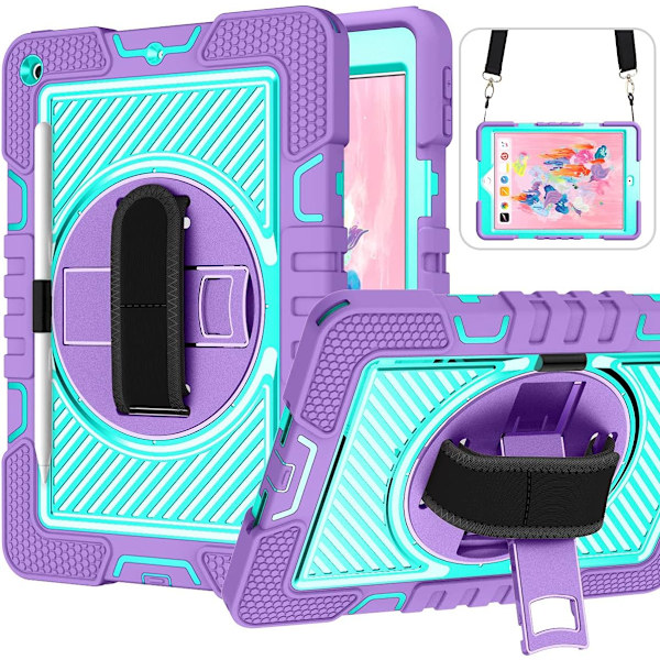 Funda kompatibel med iPad 9/8/7 10,2 tommer (2021/2020/2019 model, 9./8./7. generation) S-penholder