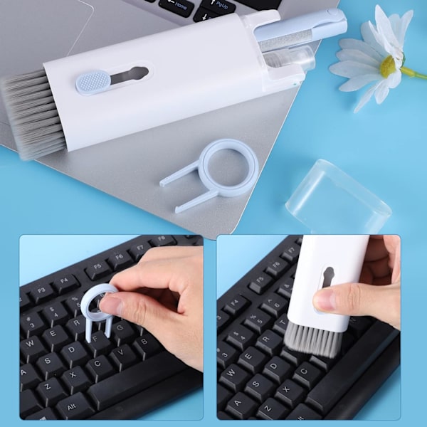 1 stk (Blå) 7 i 1 Tastaturrenser Kit, Tastaturrensning