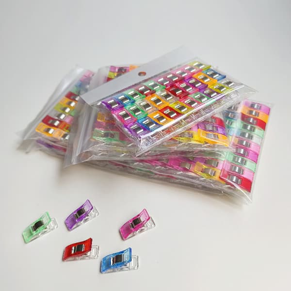 100 Klips Plastklips for Binding Syning Håndverk Assortert
