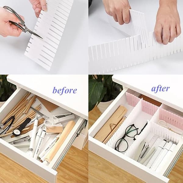 8 st DIY Plastlåda Organizer Justerbara Låda Delare för