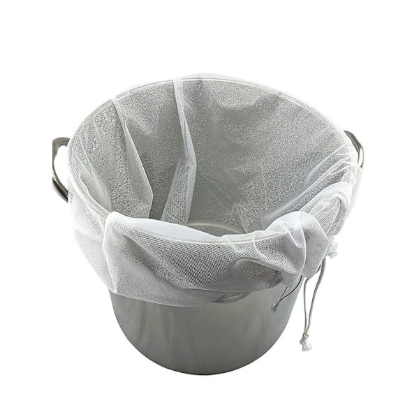 2 stk. Bryggeposer Ekstra store Genanvendelige 250 Micron Finmasket Pose Til Frugt Cider Æble Druesaft Presse Snørepose Si Brew In A Bag (2 stk.-2226\"