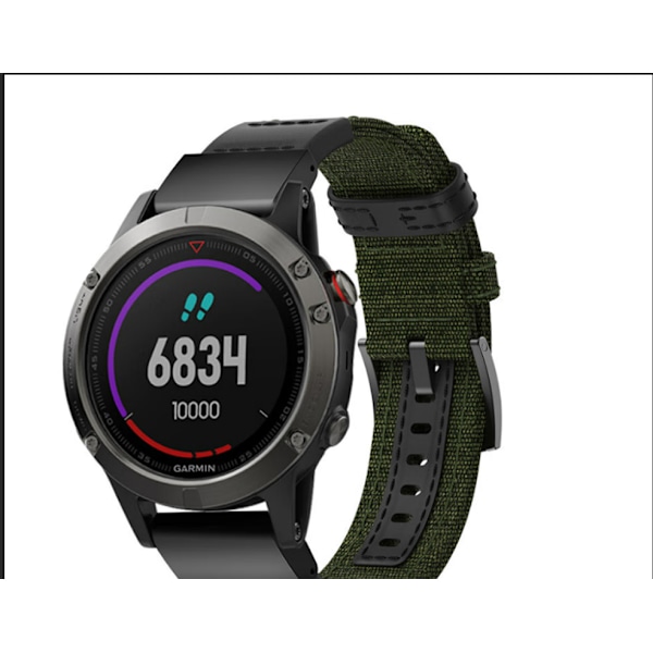 Passer til Fenix ​​5 Hurtigutløsnings Nylonrem Fenix ​​7 Enkel Q