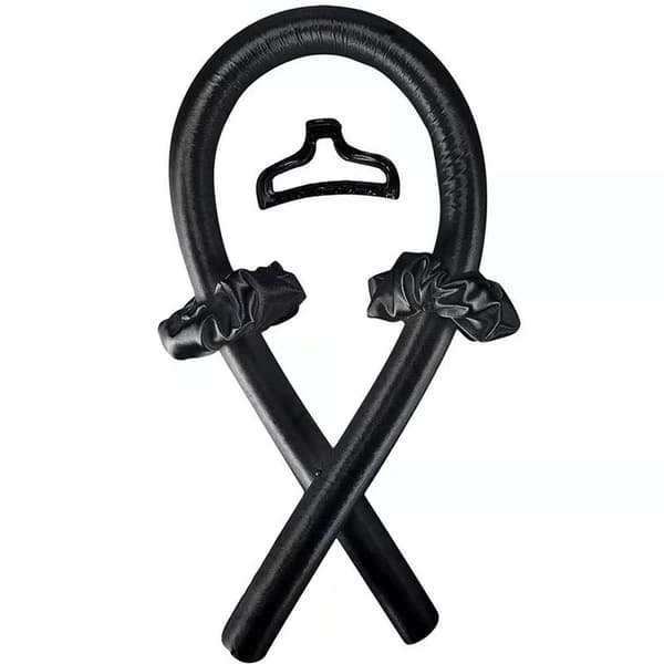 Silkehodeband for varmefri krølling, (svart) Varmefrie krøller