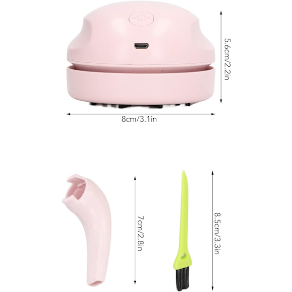 1 stk. Bordstøvsuger, Mini Bærbar USB Opladning Tastatur