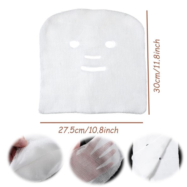 100 bitar Gaze Mask Set Disposable White Mesh Hudvård Skönhet
