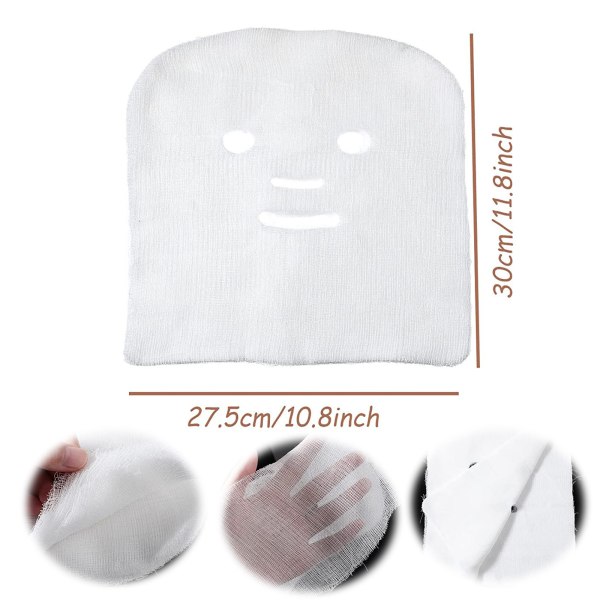 100 stycken gasbindsmasker Set Engångs Vit Mesh Hudvård Skönhet