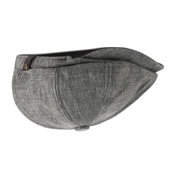 En mørkegrå unisex brød knapp caps, avis caps, åttekant